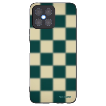 Picasee silikonowe czarne etui na Honor X8 4G - Shadow Chess
