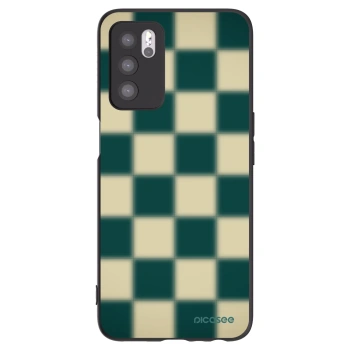 Picasee silikonowe czarne etui na OPPO A16s - Shadow Chess