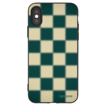Picasee silikonowe czarne etui na Apple iPhone X/XS - Shadow Chess