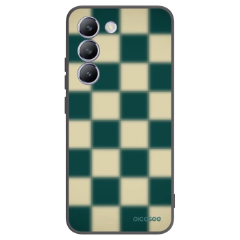Picasee silikonowe czarne etui na Vivo V40 SE 5G - Shadow Chess
