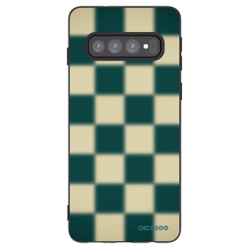 Picasee silikonowe czarne etui na Samsung Galaxy S10 G973 - Shadow Chess