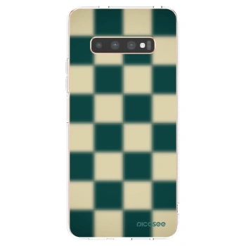 Picasee silikonowe przeźroczyste etui na Samsung Galaxy S10 Plus G975 - Shadow Chess