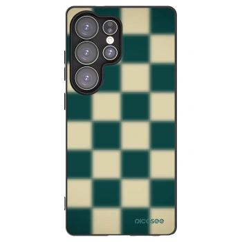 Picasee silikonowe czarne etui na Samsung Galaxy S25 Ultra 5G - Shadow Chess