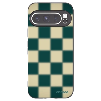Picasee silikonowe czarne etui na Google Pixel 9 Pro - Shadow Chess