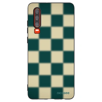 Picasee silikonowe czarne etui na Huawei P30 - Shadow Chess