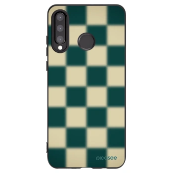 Picasee silikonowe czarne etui na Huawei P30 Lite - Shadow Chess