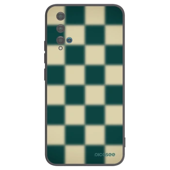 Picasee silikonowe czarne etui na Huawei Nova 5T - Shadow Chess