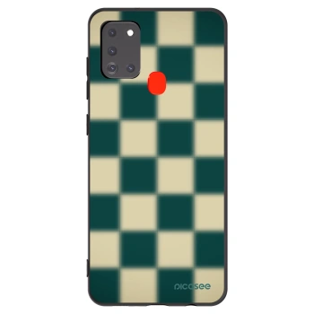 Picasee silikonowe czarne etui na Samsung Galaxy A21s - Shadow Chess