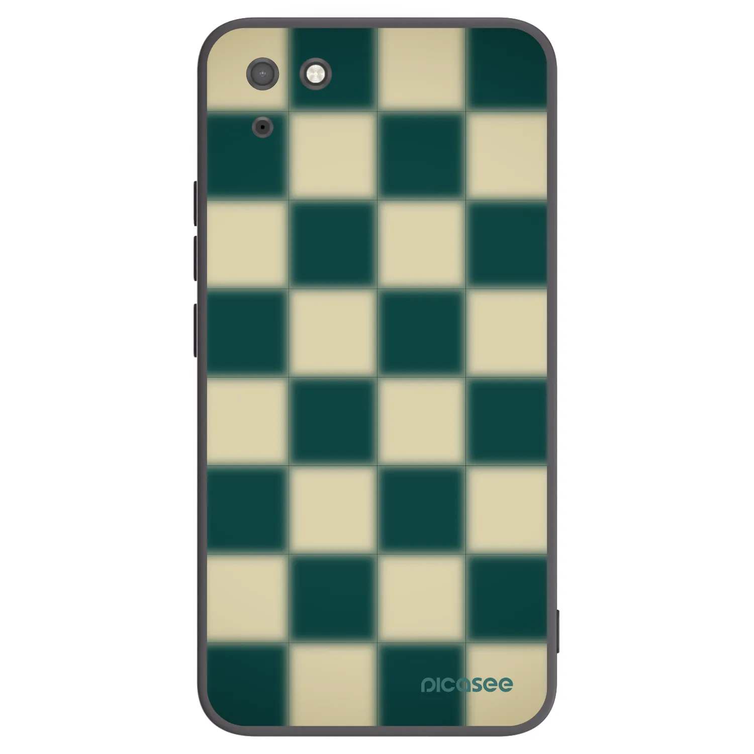 Picasee silikonowe czarne etui na Huawei Y5P - Shadow Chess