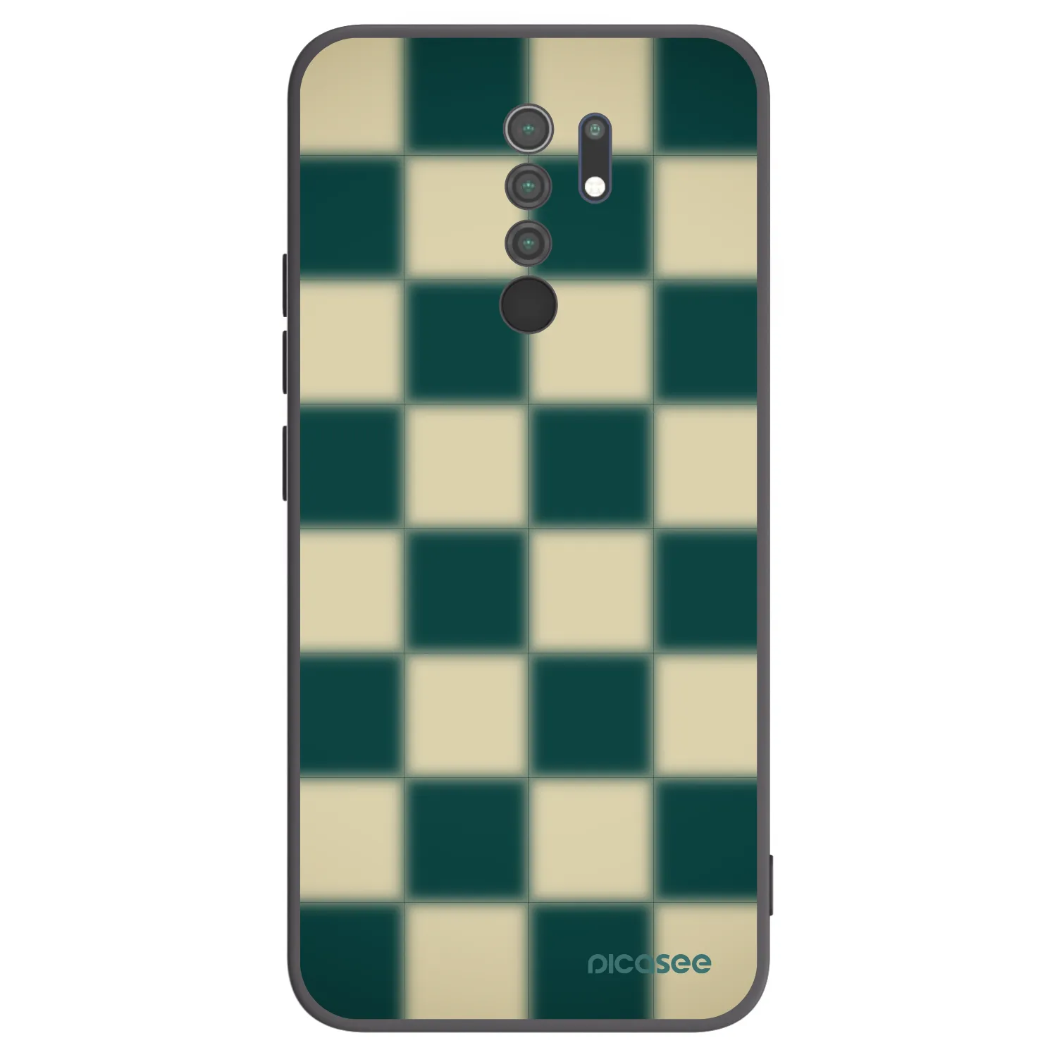 Picasee silikonowe czarne etui na Xiaomi Redmi 9 - Shadow Chess