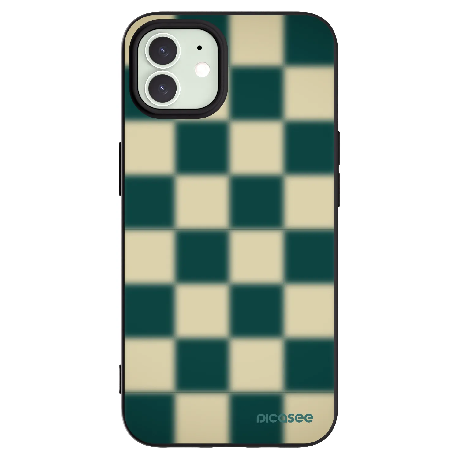 Picasee silikonowe czarne etui na Apple iPhone 12 - Shadow Chess