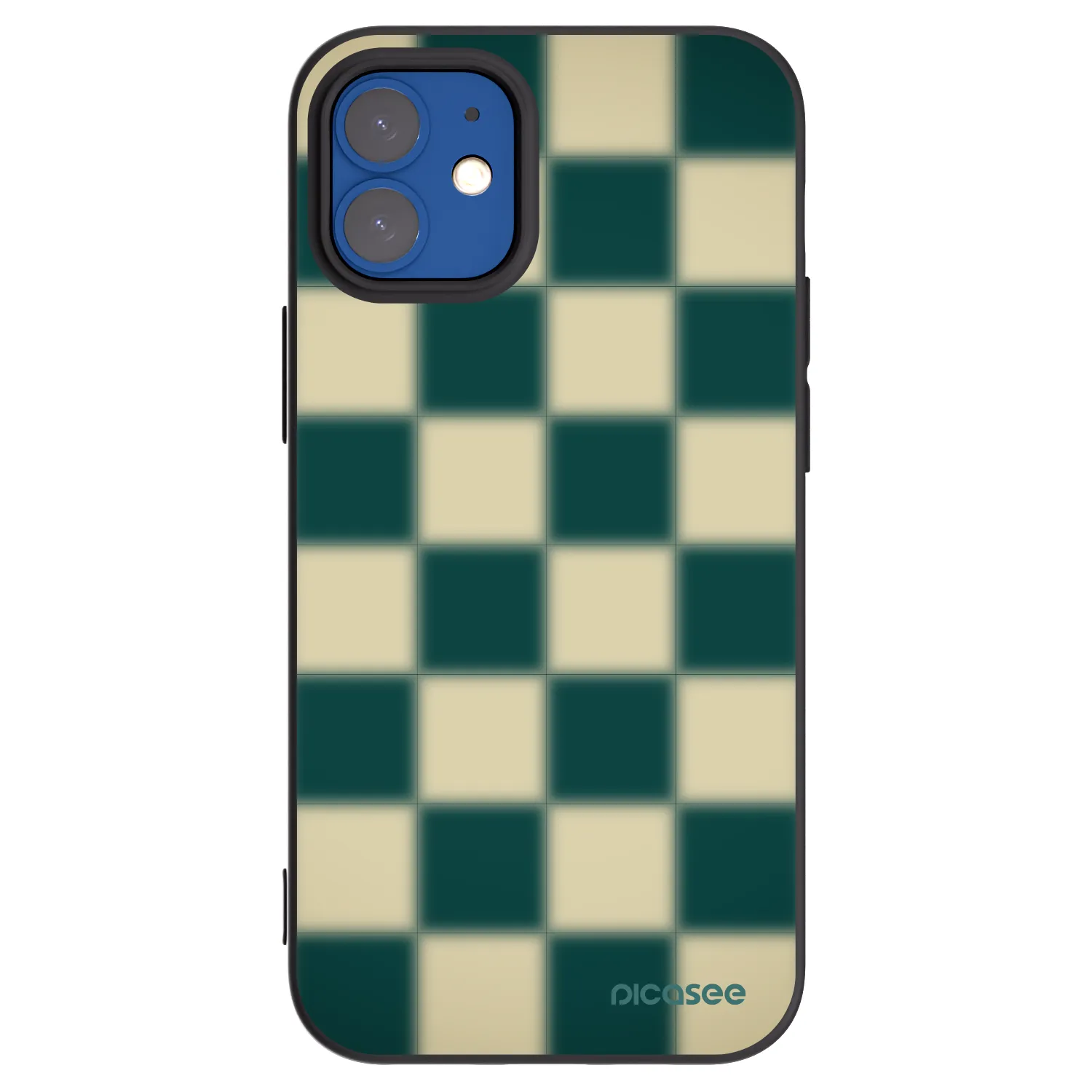 Picasee silikonowe czarne etui na Apple iPhone 12 mini - Shadow Chess