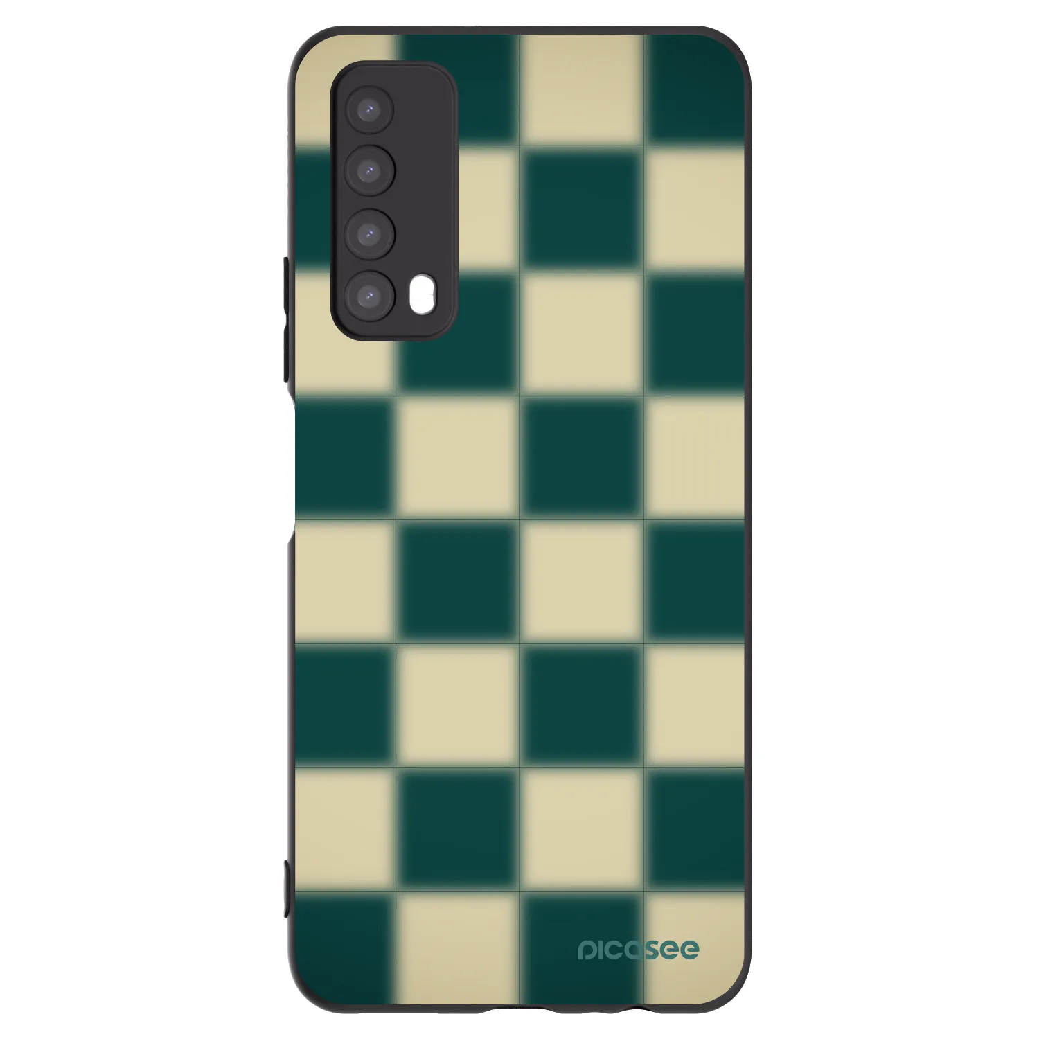 Picasee silikonowe czarne etui na Huawei P Smart 2021 - Shadow Chess