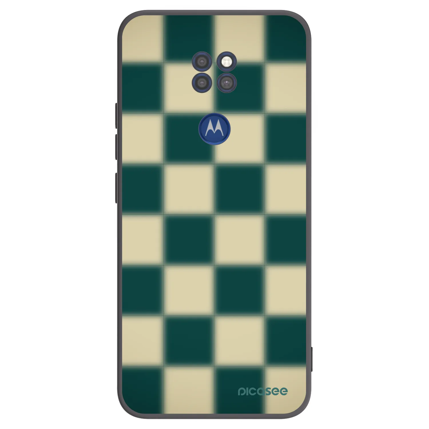 Picasee silikonowe czarne etui na Motorola Moto G9 Play - Shadow Chess