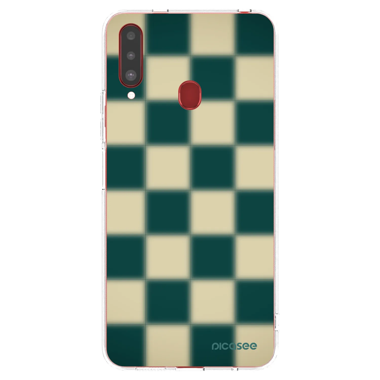 Picasee silikonowe przeźroczyste etui na Samsung Galaxy A20s - Shadow Chess