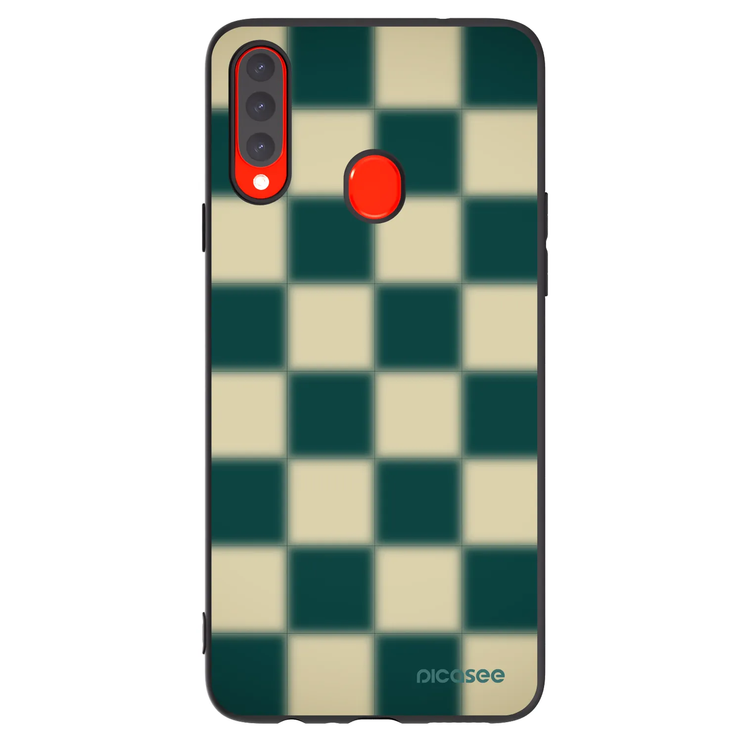Picasee silikonowe czarne etui na Samsung Galaxy A20s - Shadow Chess