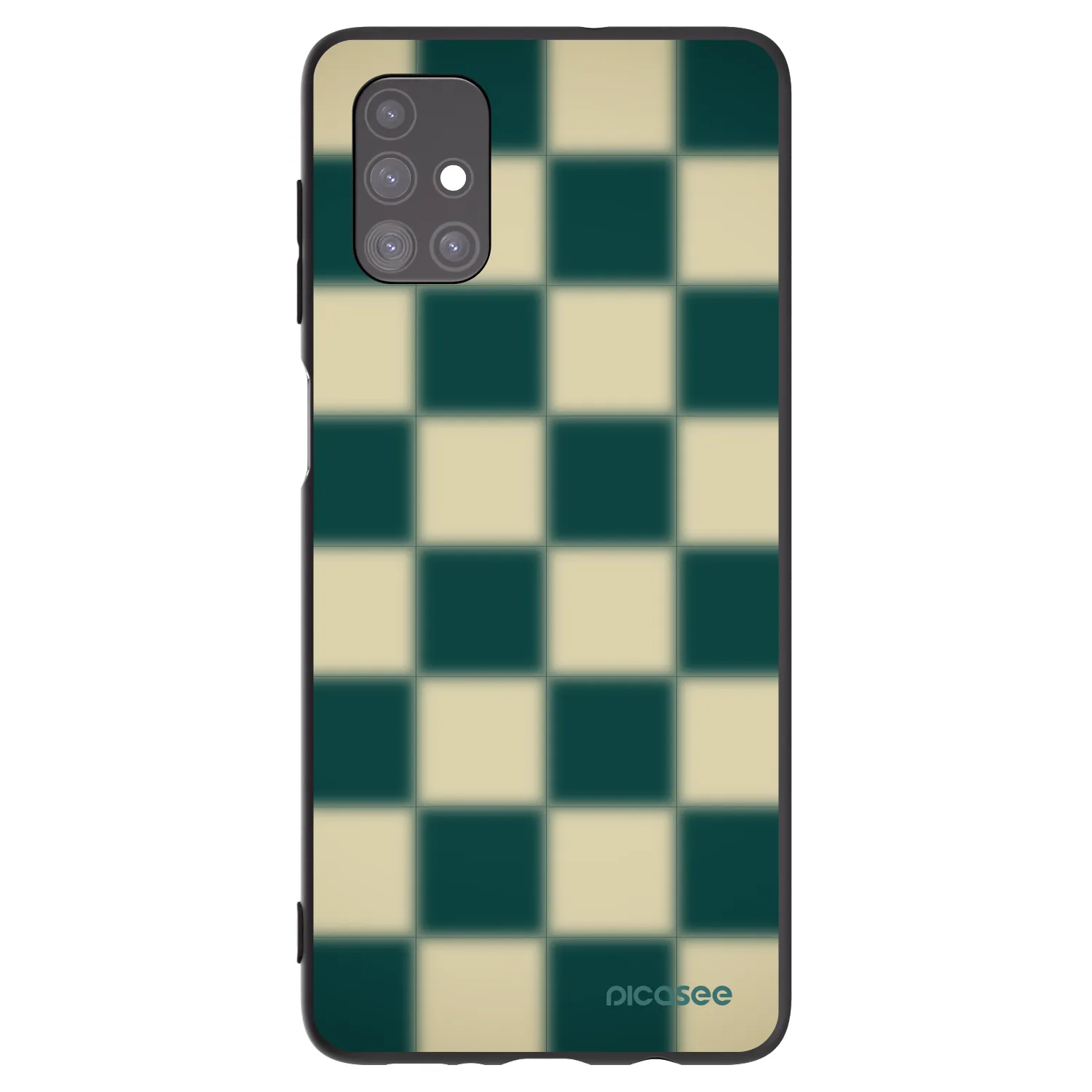 Picasee silikonowe czarne etui na Samsung Galaxy M51 M515F - Shadow Chess
