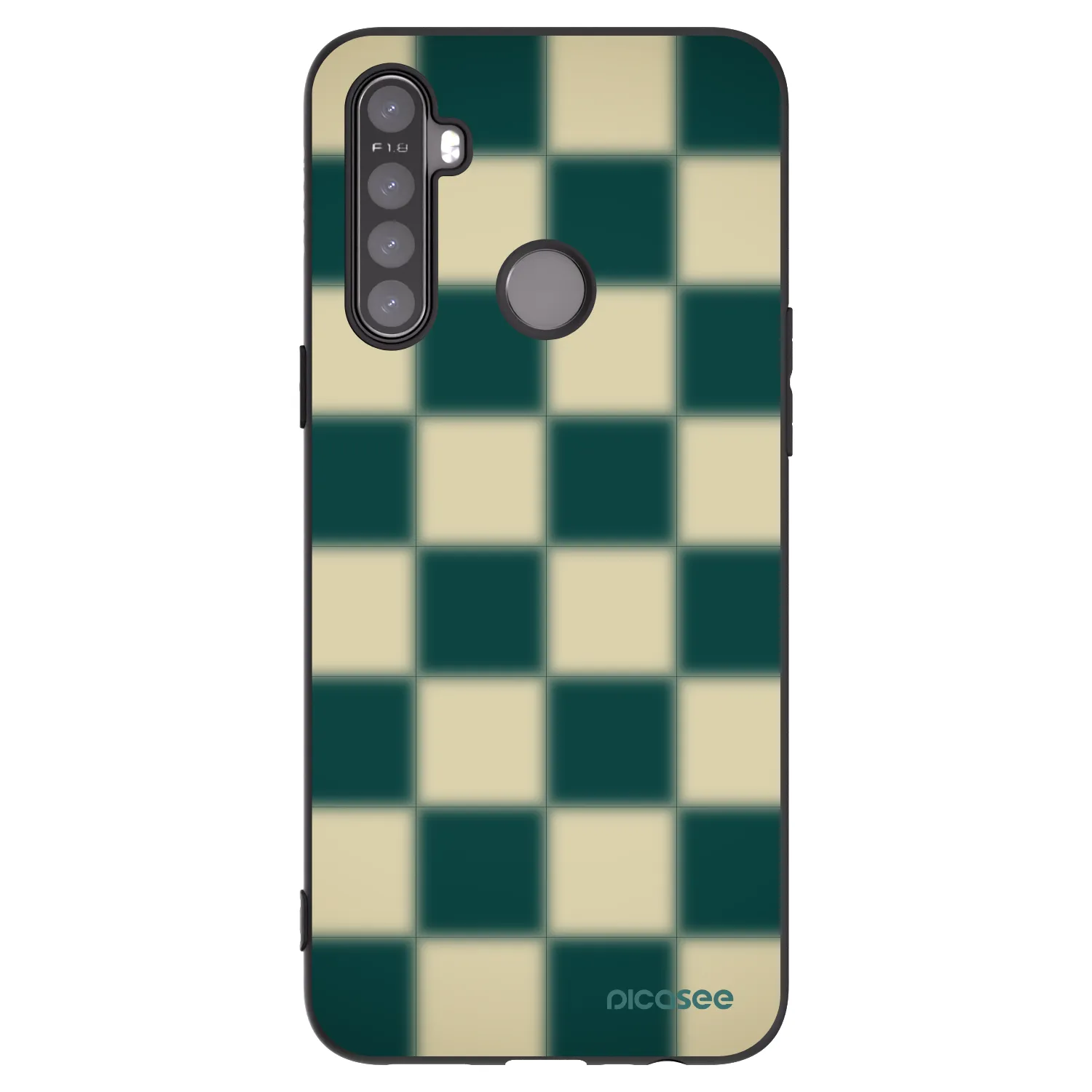 Picasee silikonowe czarne etui na Realme 5 - Shadow Chess