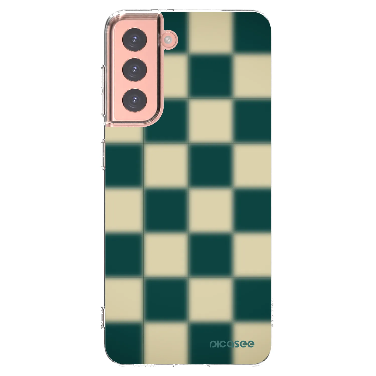 Picasee silikonowe przeźroczyste etui na Samsung Galaxy S21 5G G991B - Shadow Chess