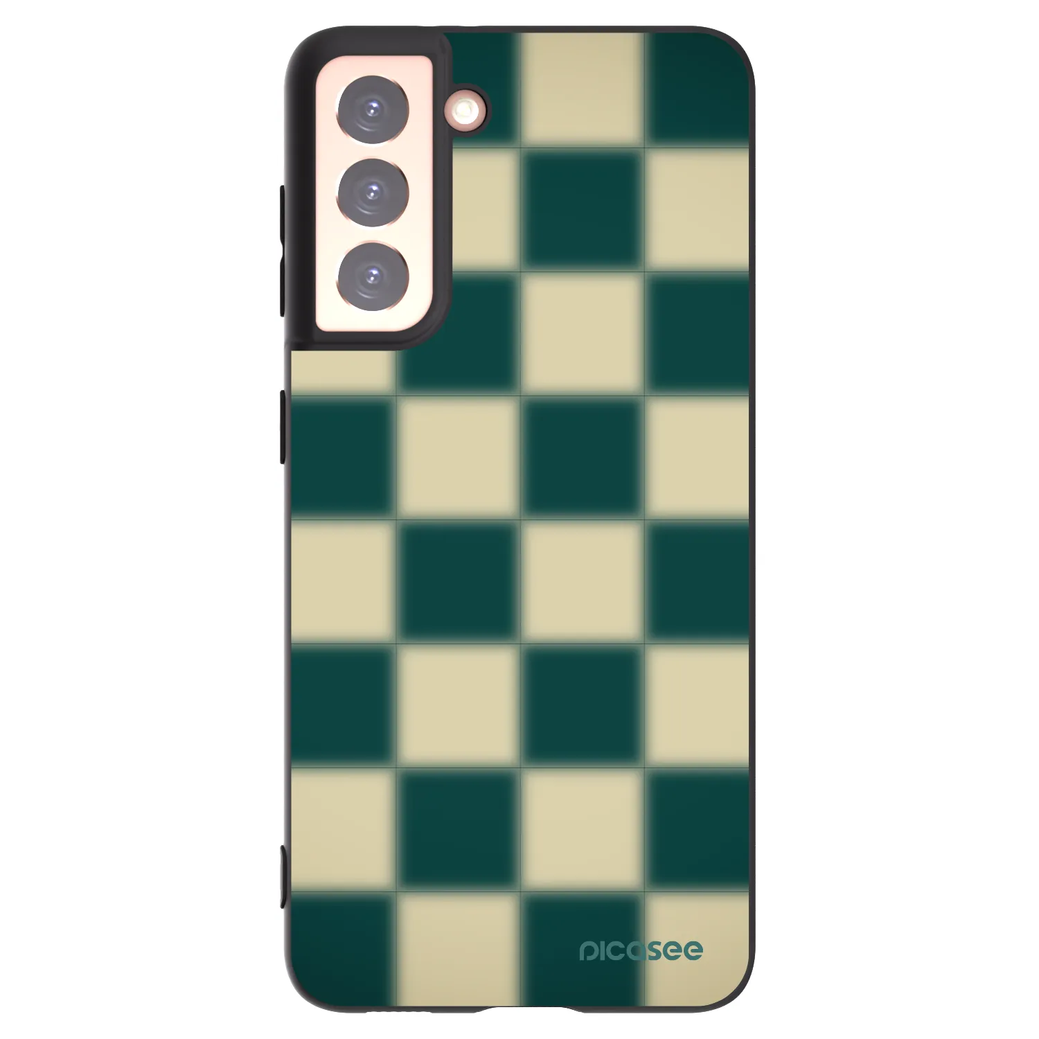 Picasee silikonowe czarne etui na Samsung Galaxy S21 5G G991B - Shadow Chess
