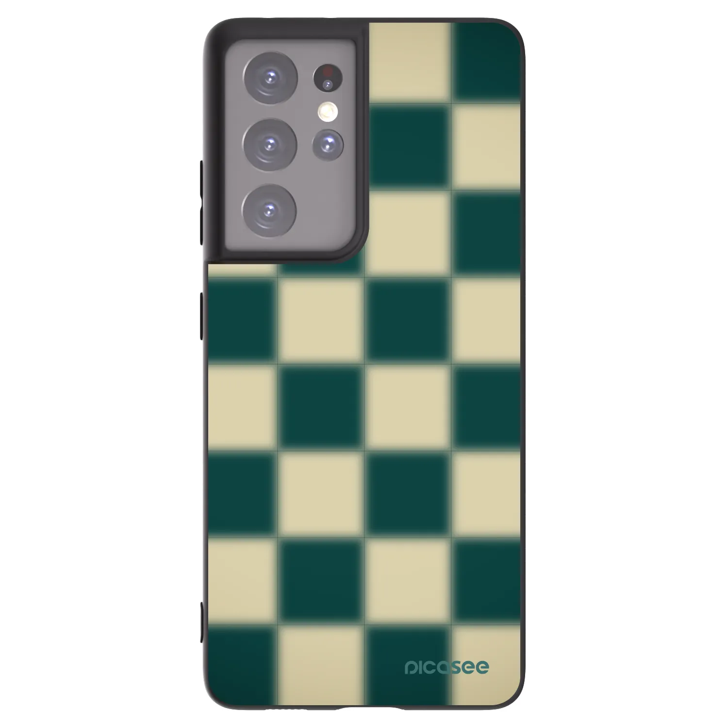 Picasee silikonowe czarne etui na Samsung Galaxy S21 Ultra 5G G998B - Shadow Chess