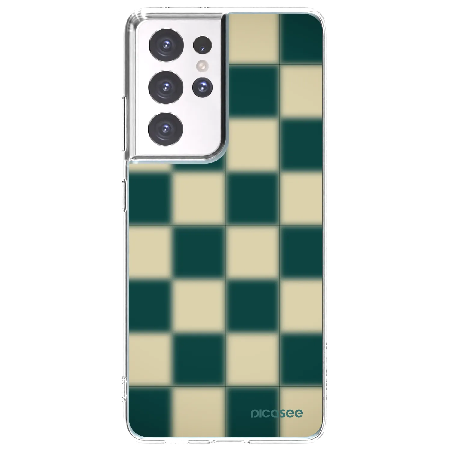 Picasee silikonowe przeźroczyste etui na Samsung Galaxy S21 Ultra 5G G998B - Shadow Chess