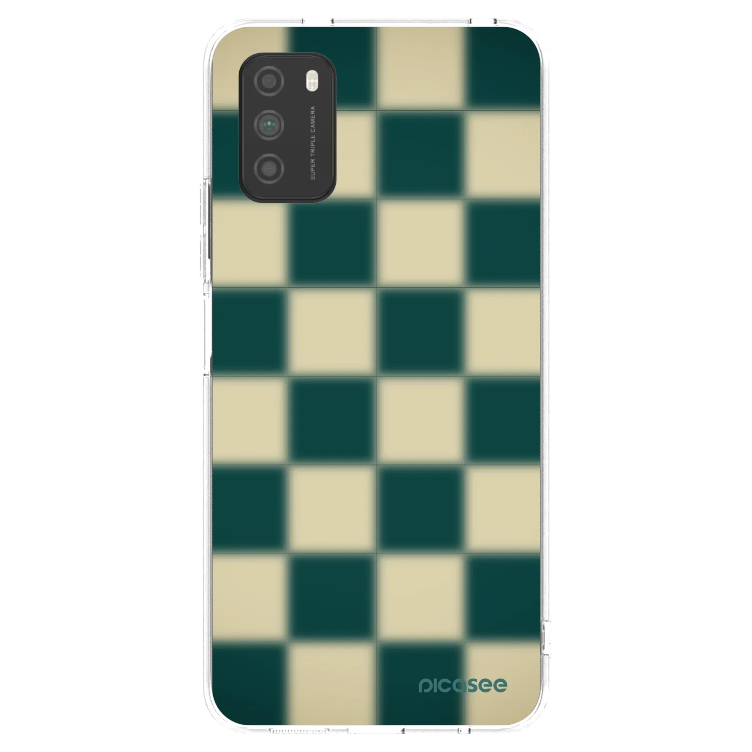Picasee silikonowe przeźroczyste etui na Xiaomi Poco M3 - Shadow Chess