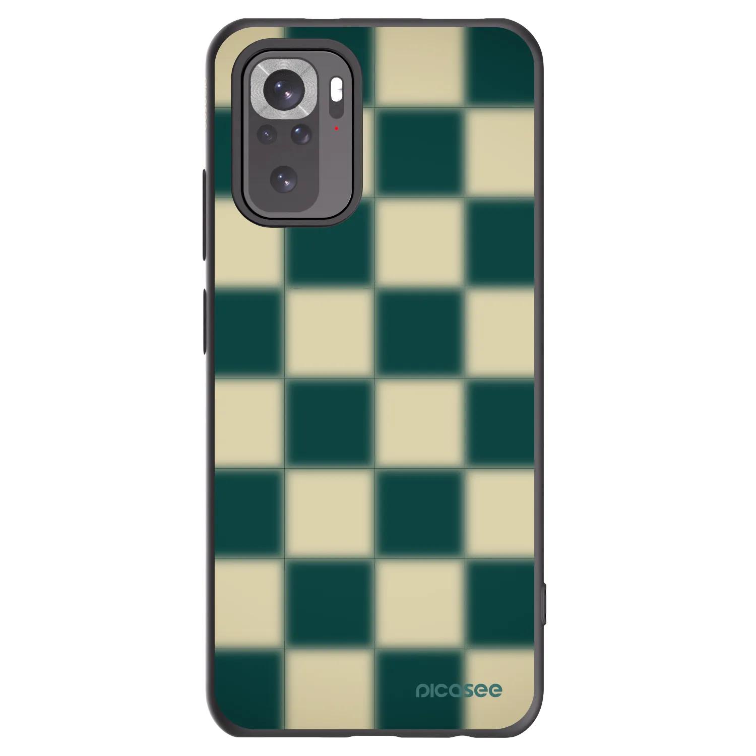 Picasee silikonowe czarne etui na Xiaomi Redmi Note 10 - Shadow Chess