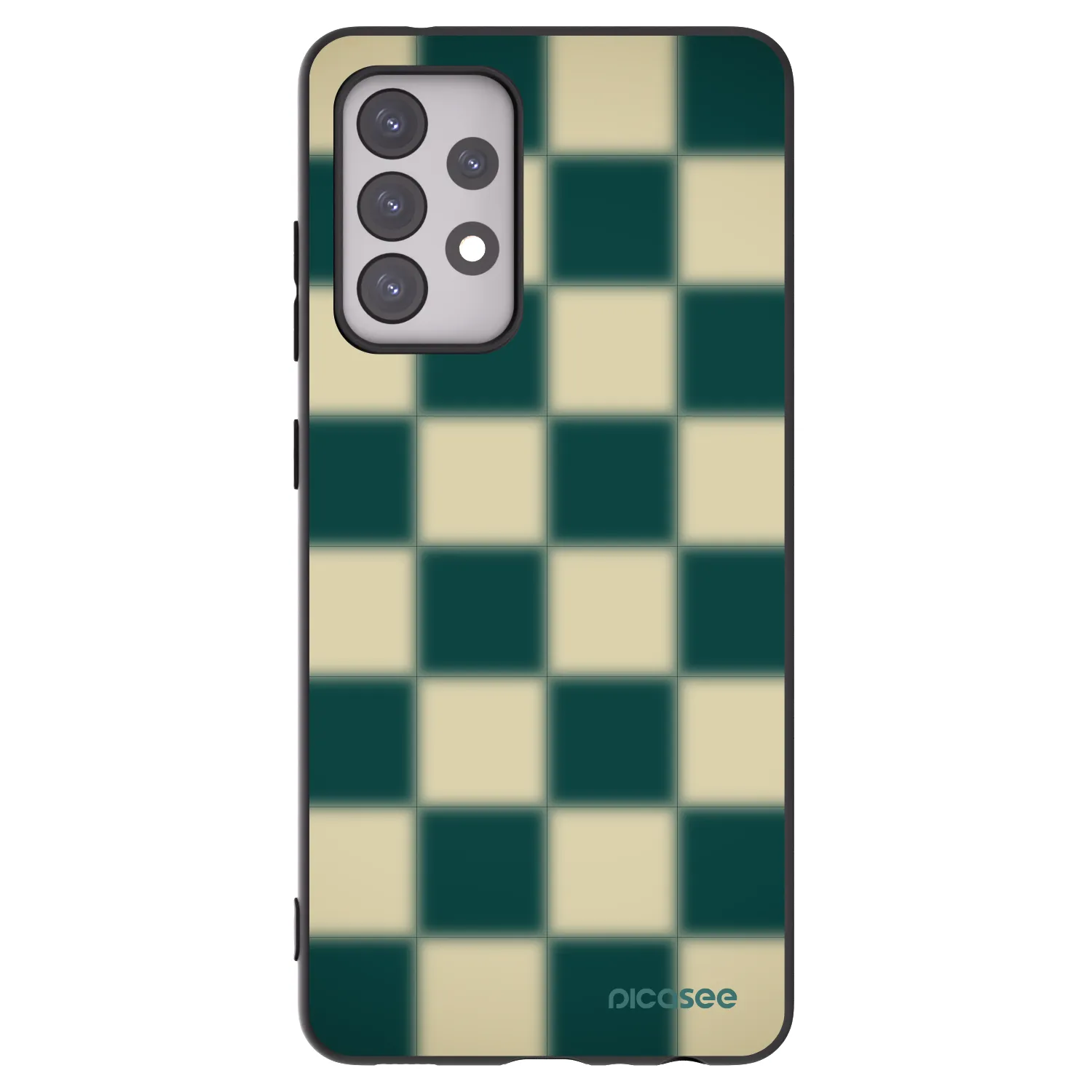 Picasee silikonowe czarne etui na Samsung Galaxy A52 5G A525F - Shadow Chess