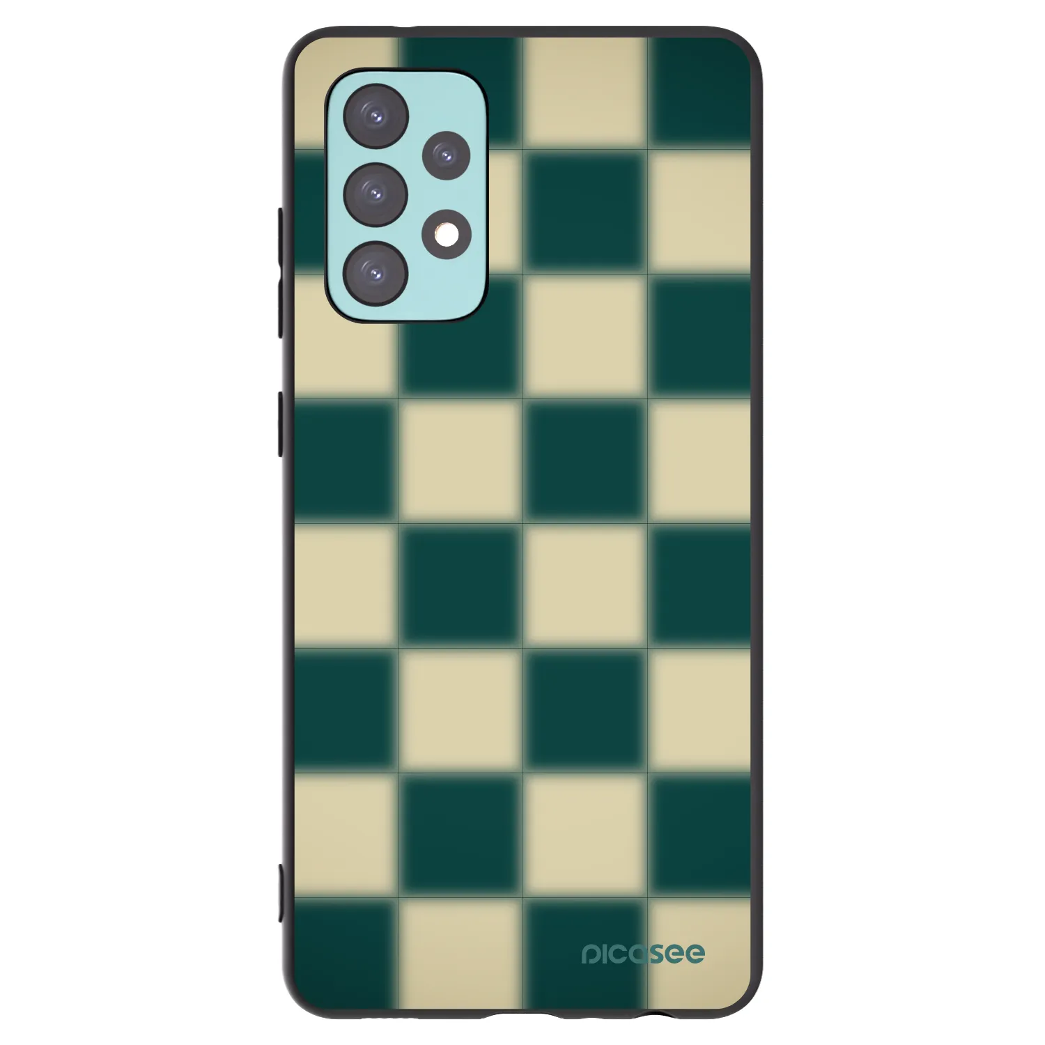Picasee silikonowe czarne etui na Samsung Galaxy A72 A725F - Shadow Chess