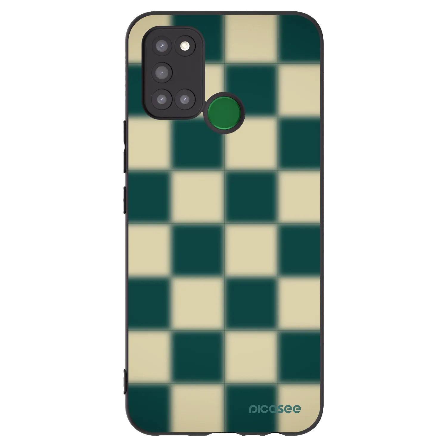 Picasee silikonowe czarne etui na Realme 7i - Shadow Chess