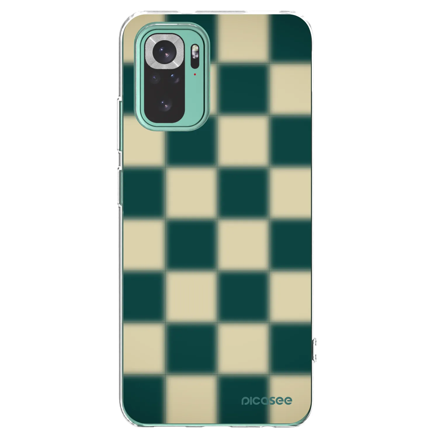 Picasee silikonowe przeźroczyste etui na Xiaomi Redmi Note 10 Pro - Shadow Chess