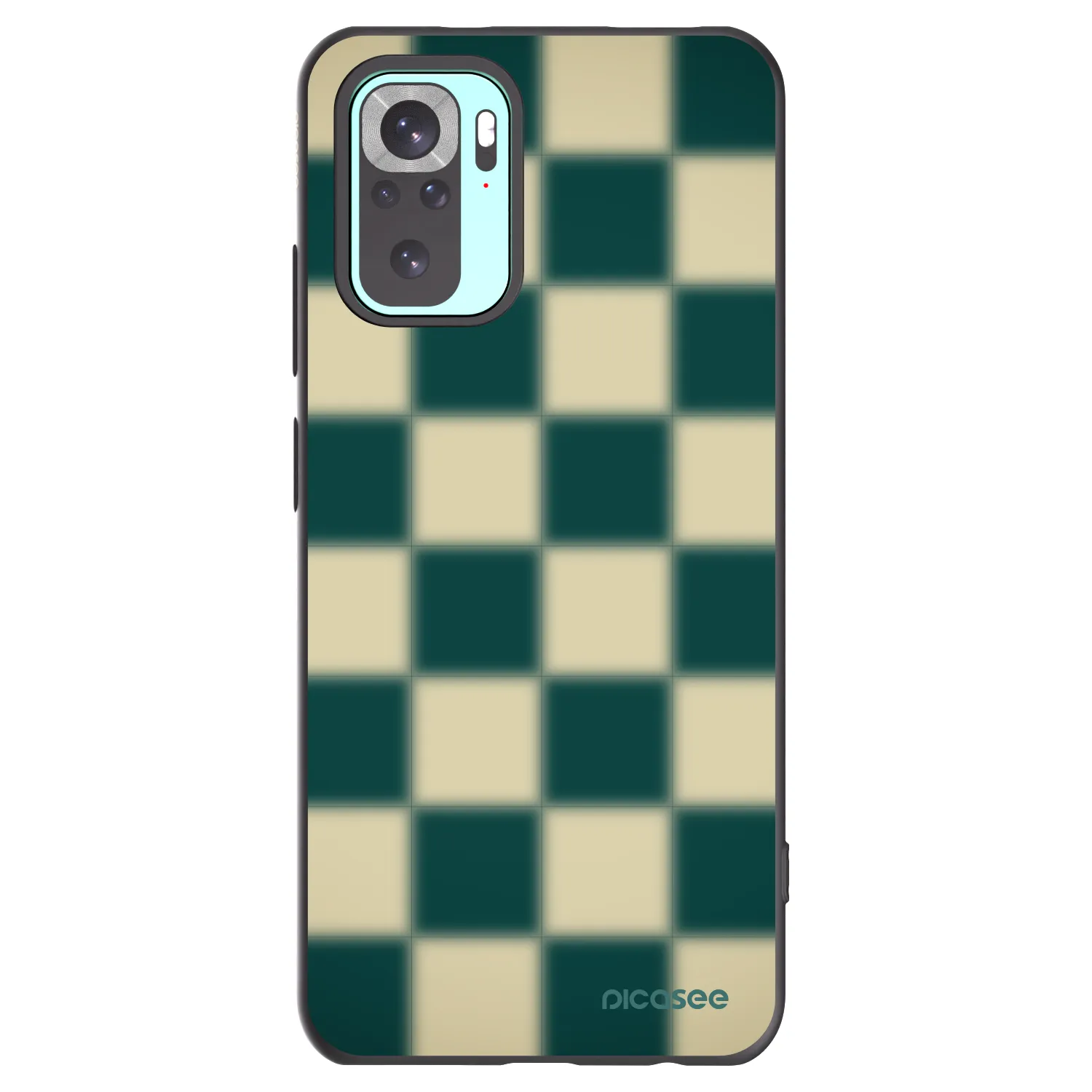 Picasee silikonowe czarne etui na Xiaomi Redmi Note 10 Pro - Shadow Chess