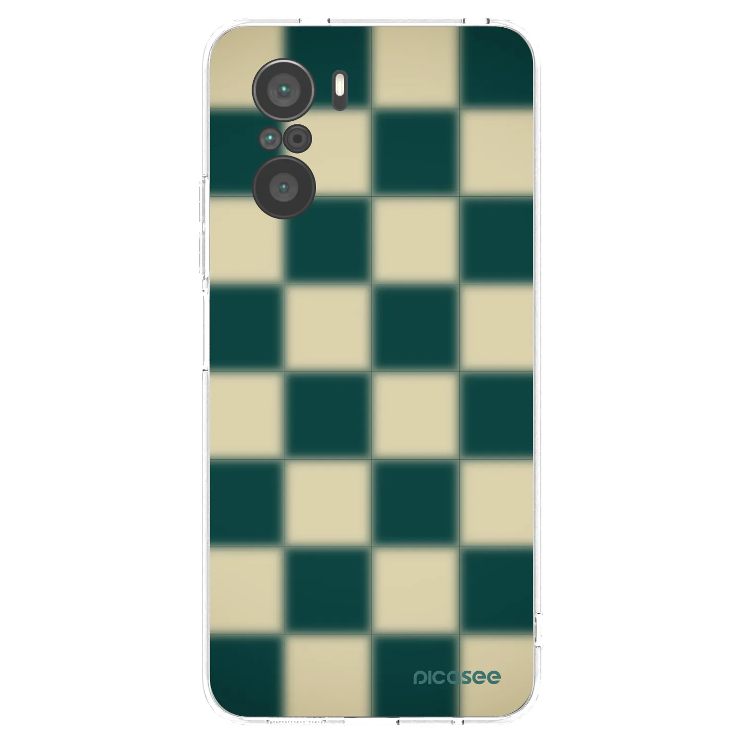 Picasee silikonowe przeźroczyste etui na Xiaomi Poco F3 - Shadow Chess