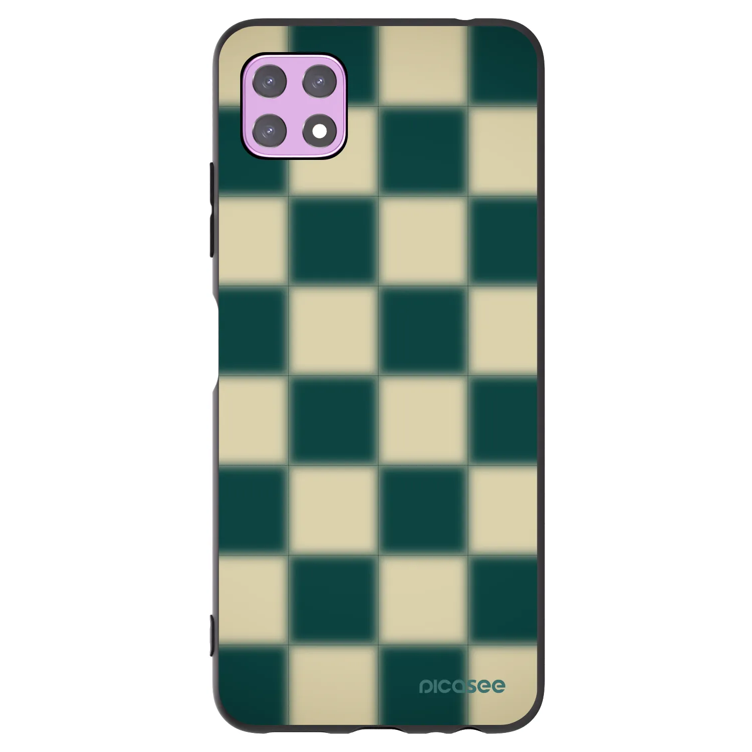 Picasee silikonowe czarne etui na Samsung Galaxy A22 A226B 5G - Shadow Chess