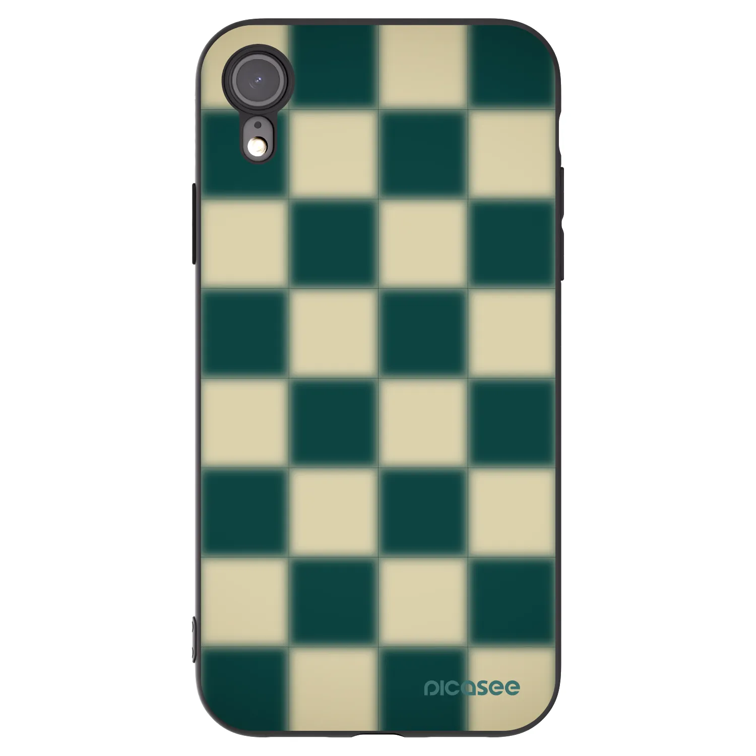 Picasee silikonowe czarne etui na Apple iPhone XR - Shadow Chess