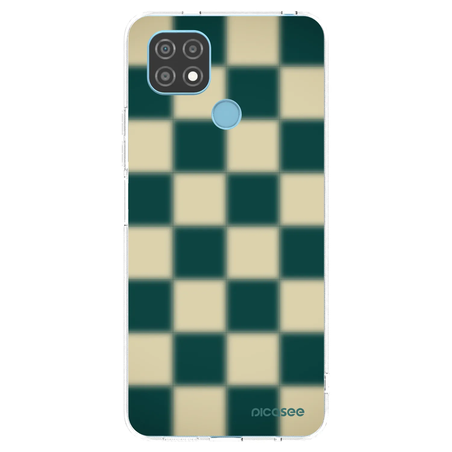 Picasee silikonowe przeźroczyste etui na Realme C21 - Shadow Chess