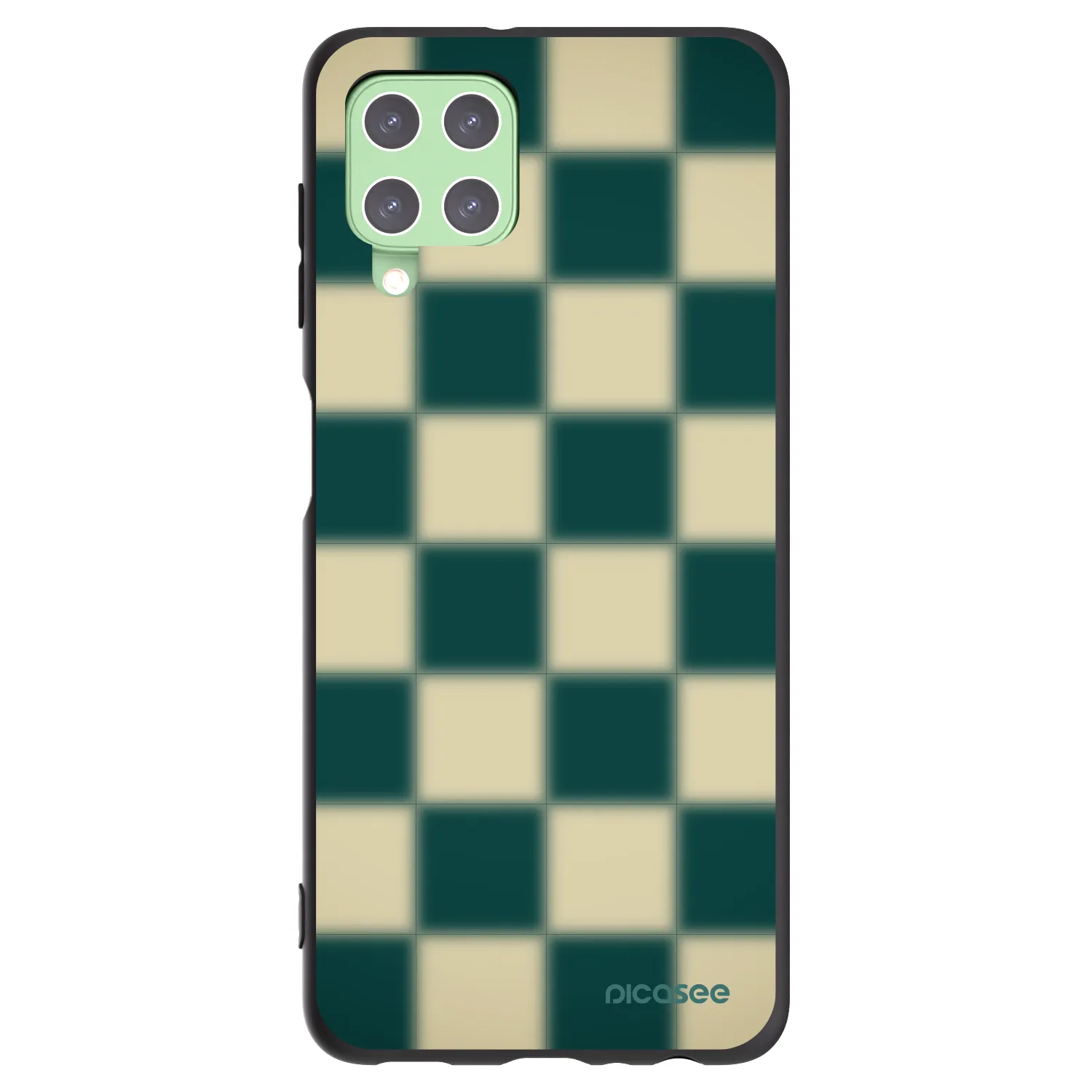 Picasee silikonowe czarne etui na Samsung Galaxy A22 A225F 4G - Shadow Chess