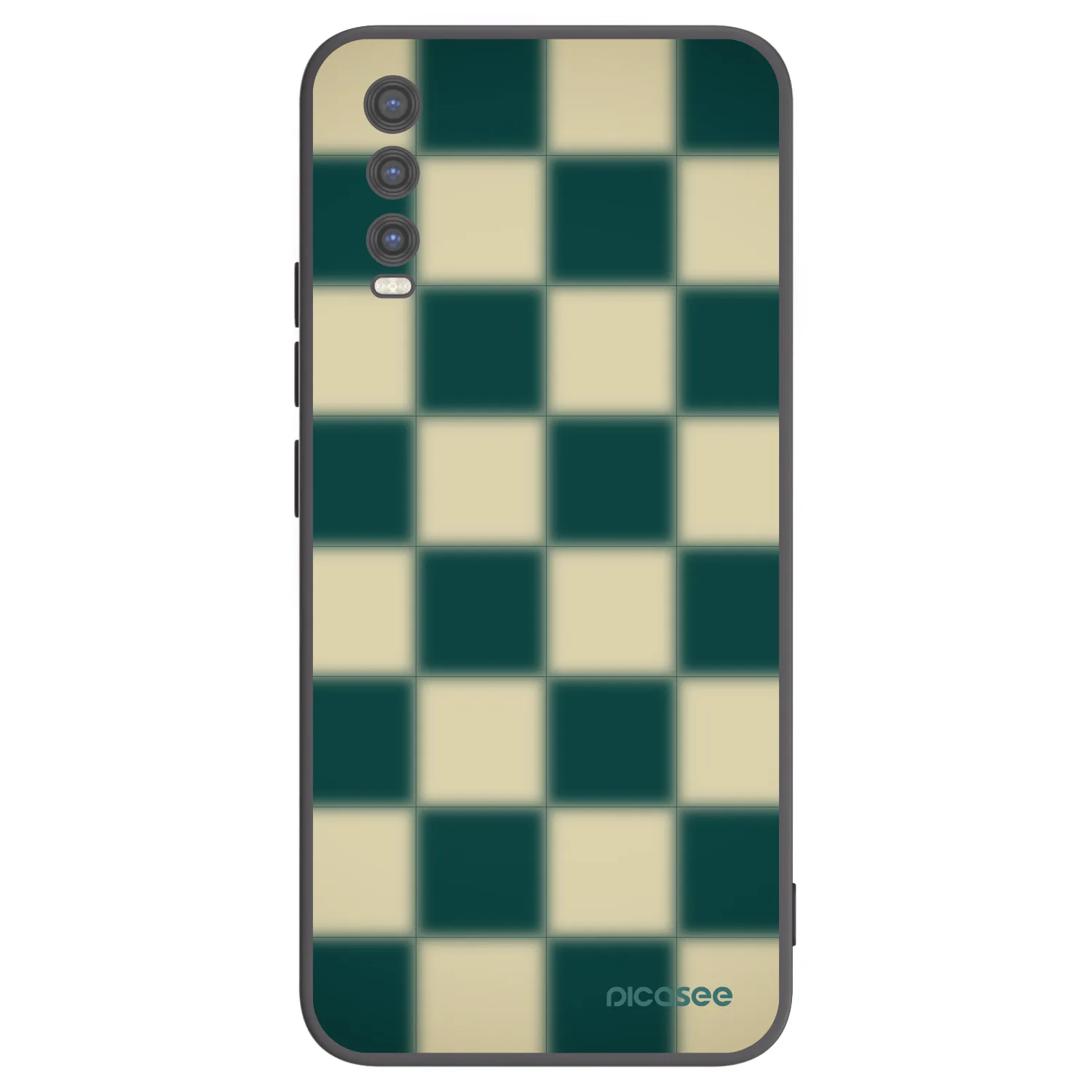 Picasee silikonowe czarne etui na Vivo Y20s - Shadow Chess