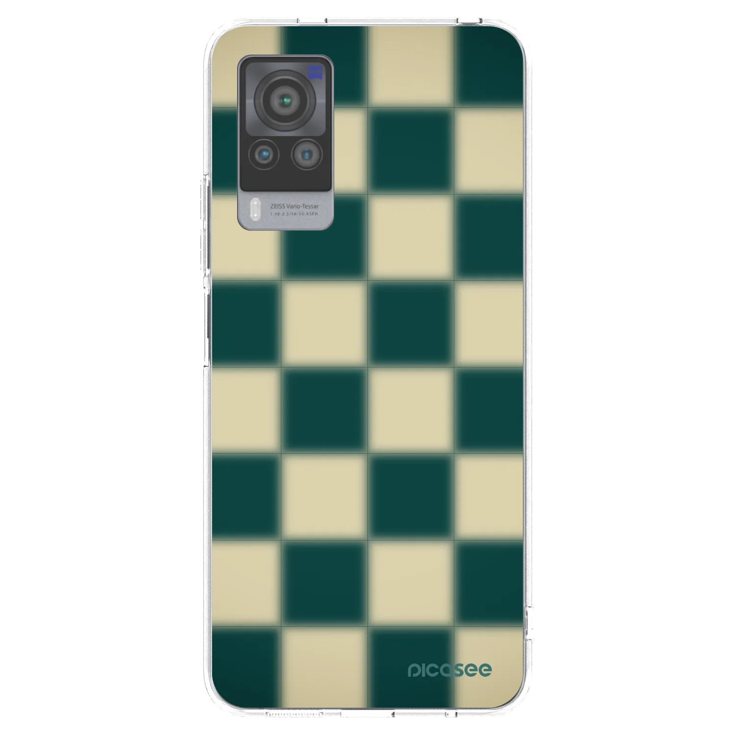 Picasee silikonowe przeźroczyste etui na Vivo X60 Pro 5G - Shadow Chess