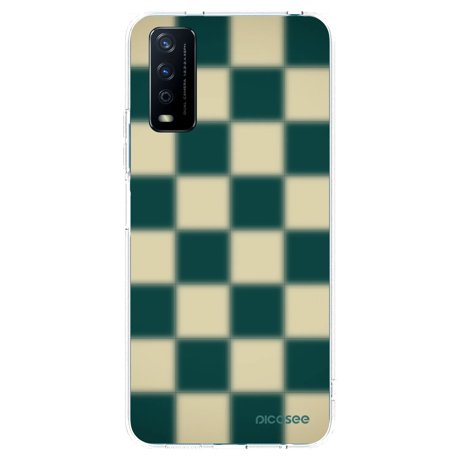 Picasee silikonowe przeźroczyste etui na Vivo Y11s - Shadow Chess