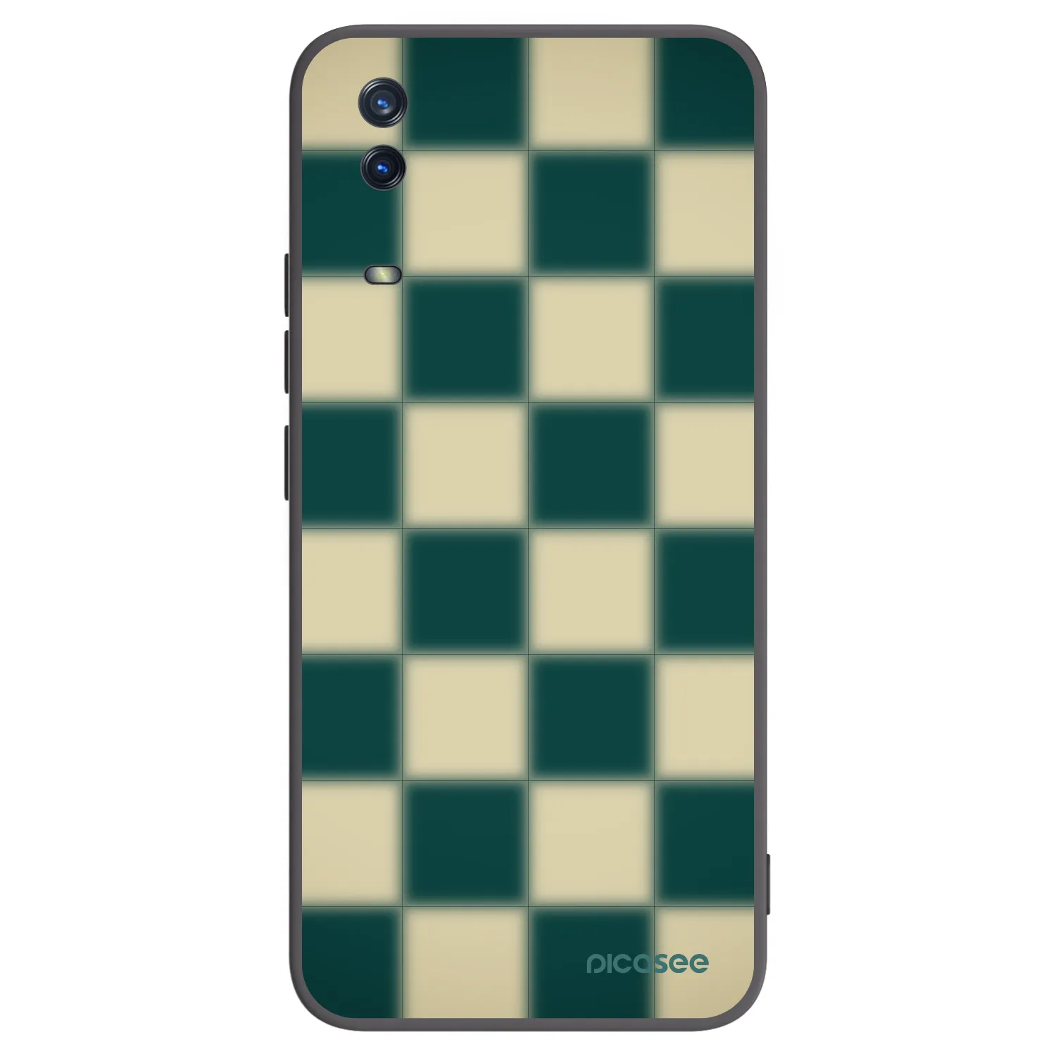 Picasee silikonowe czarne etui na Vivo Y11s - Shadow Chess