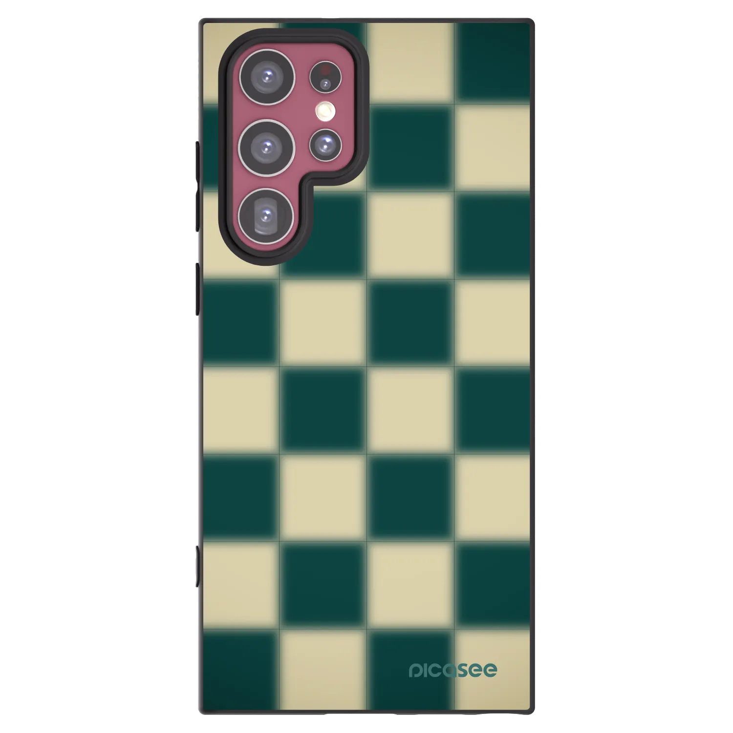 Picasee silikonowe czarne etui na Samsung Galaxy S22 Ultra 5G - Shadow Chess