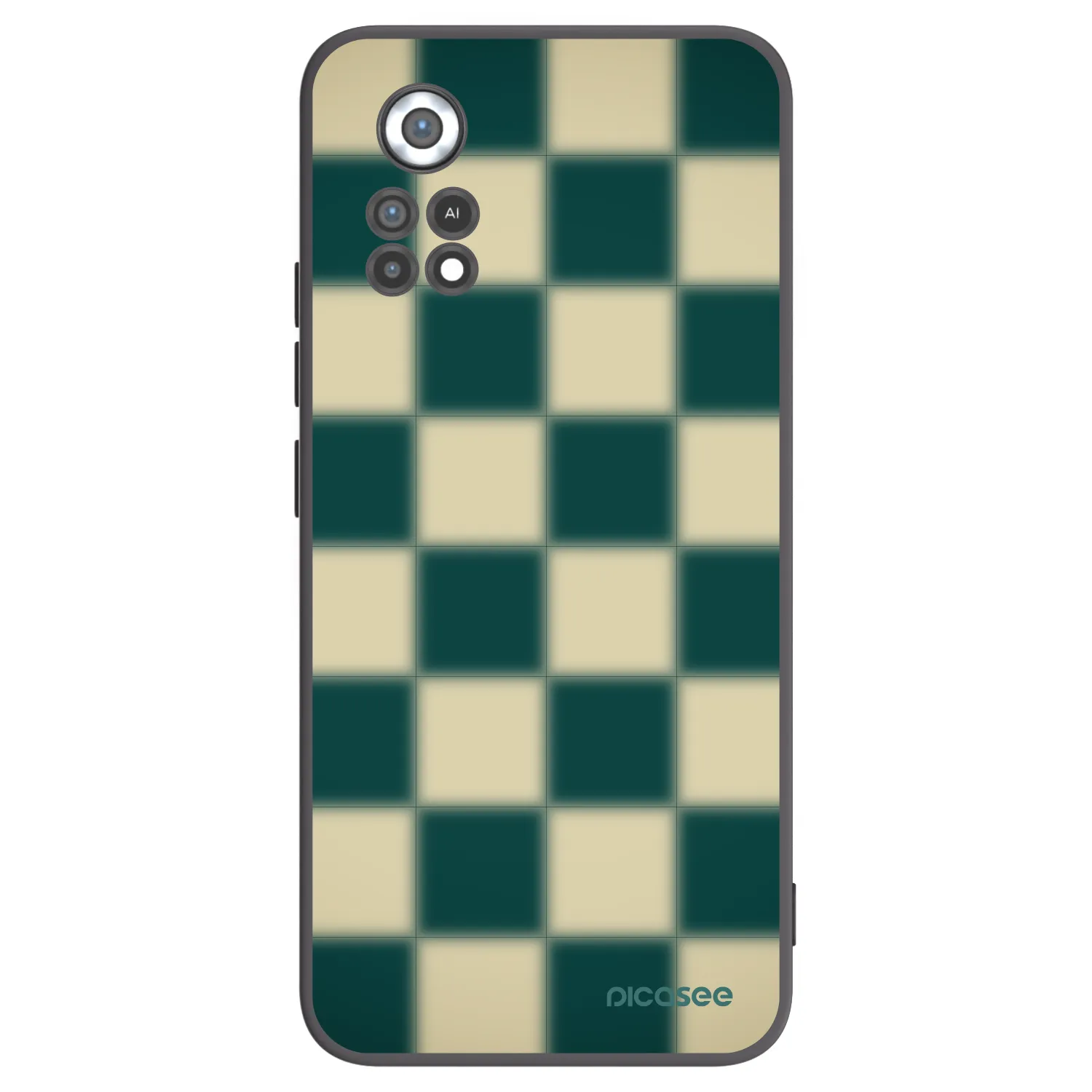 Picasee silikonowe czarne etui na Xiaomi Poco X4 Pro 5G - Shadow Chess