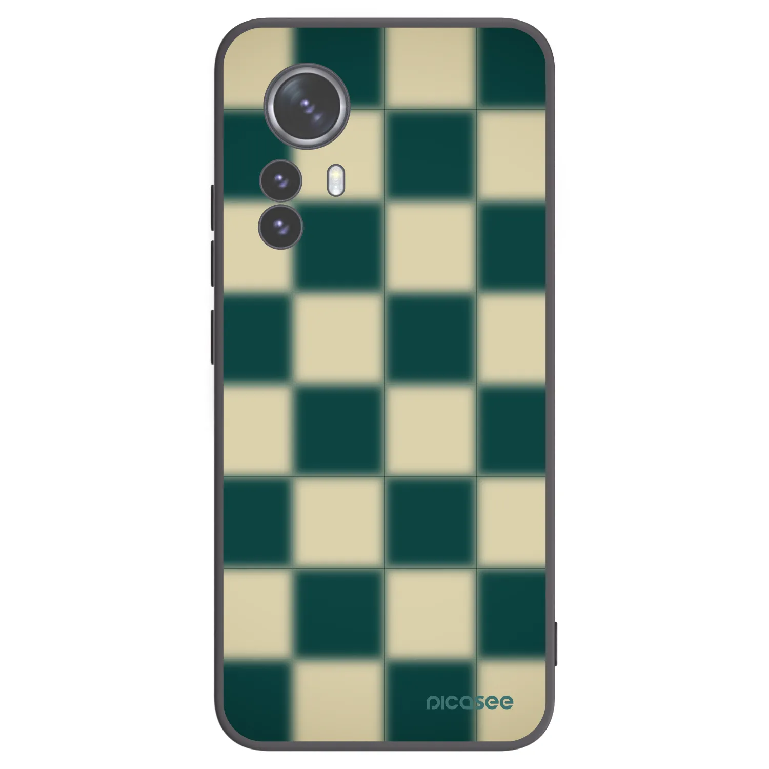 Picasee silikonowe czarne etui na Xiaomi 12 Pro - Shadow Chess