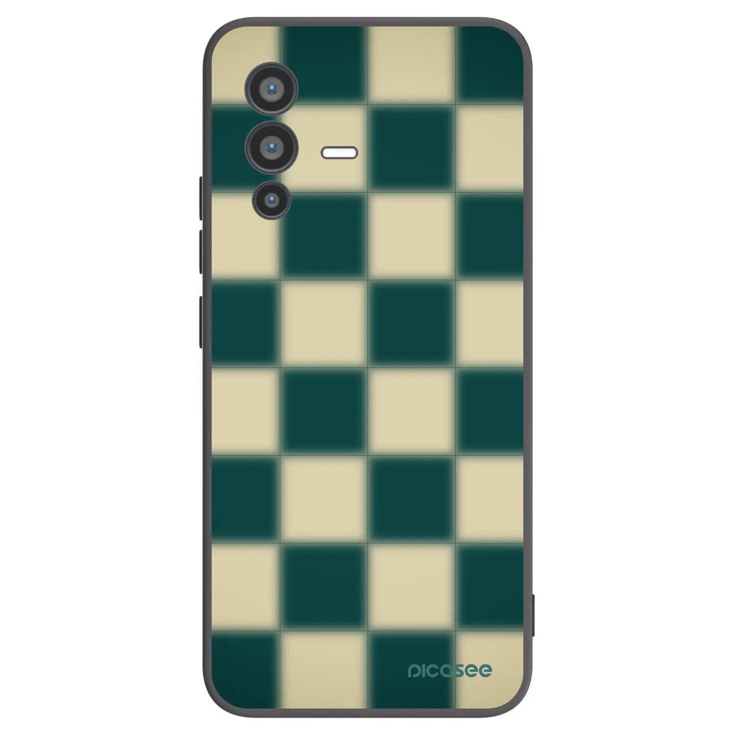 Picasee silikonowe czarne etui na Vivo V23 5G - Shadow Chess