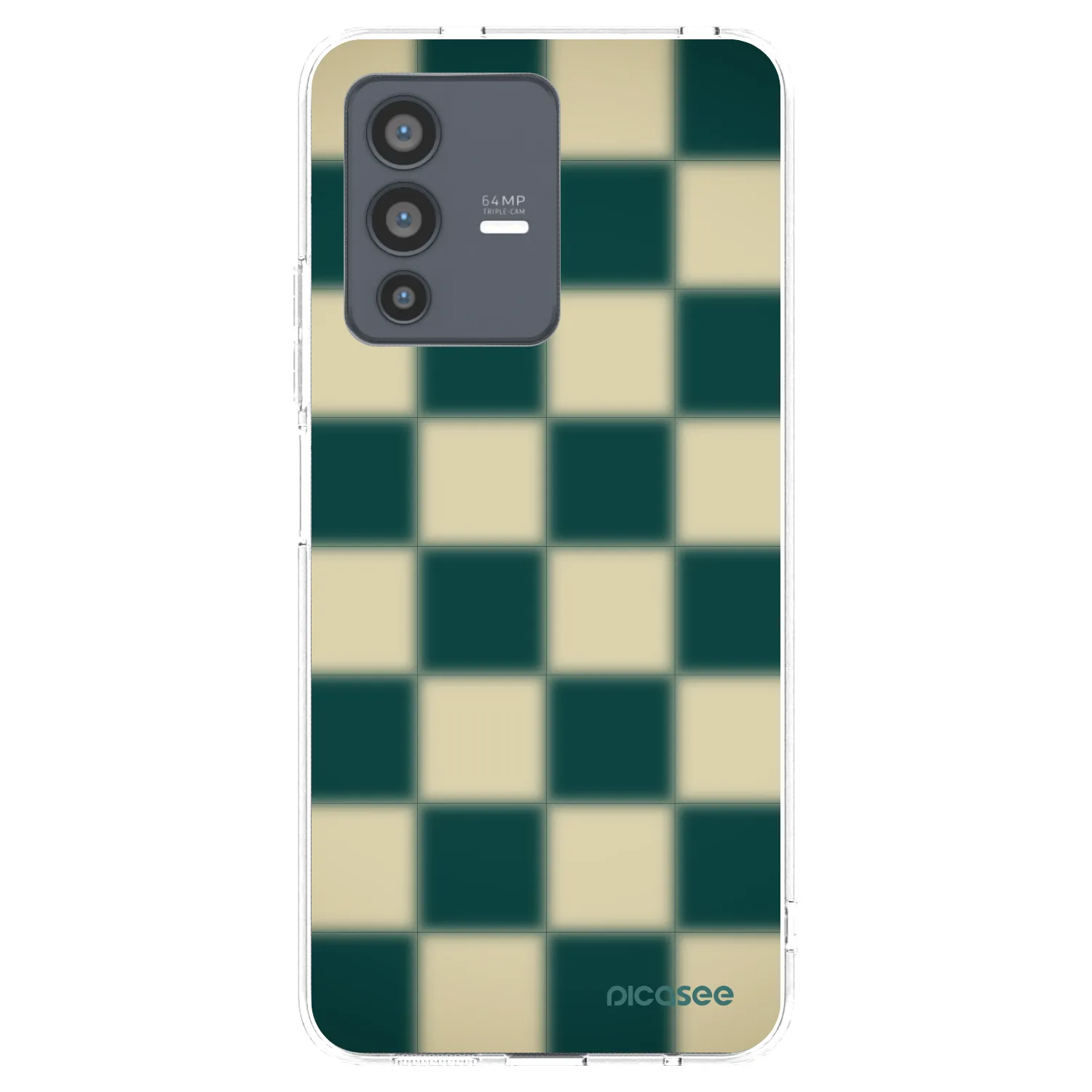 Picasee silikonowe przeźroczyste etui na Vivo V23 5G - Shadow Chess
