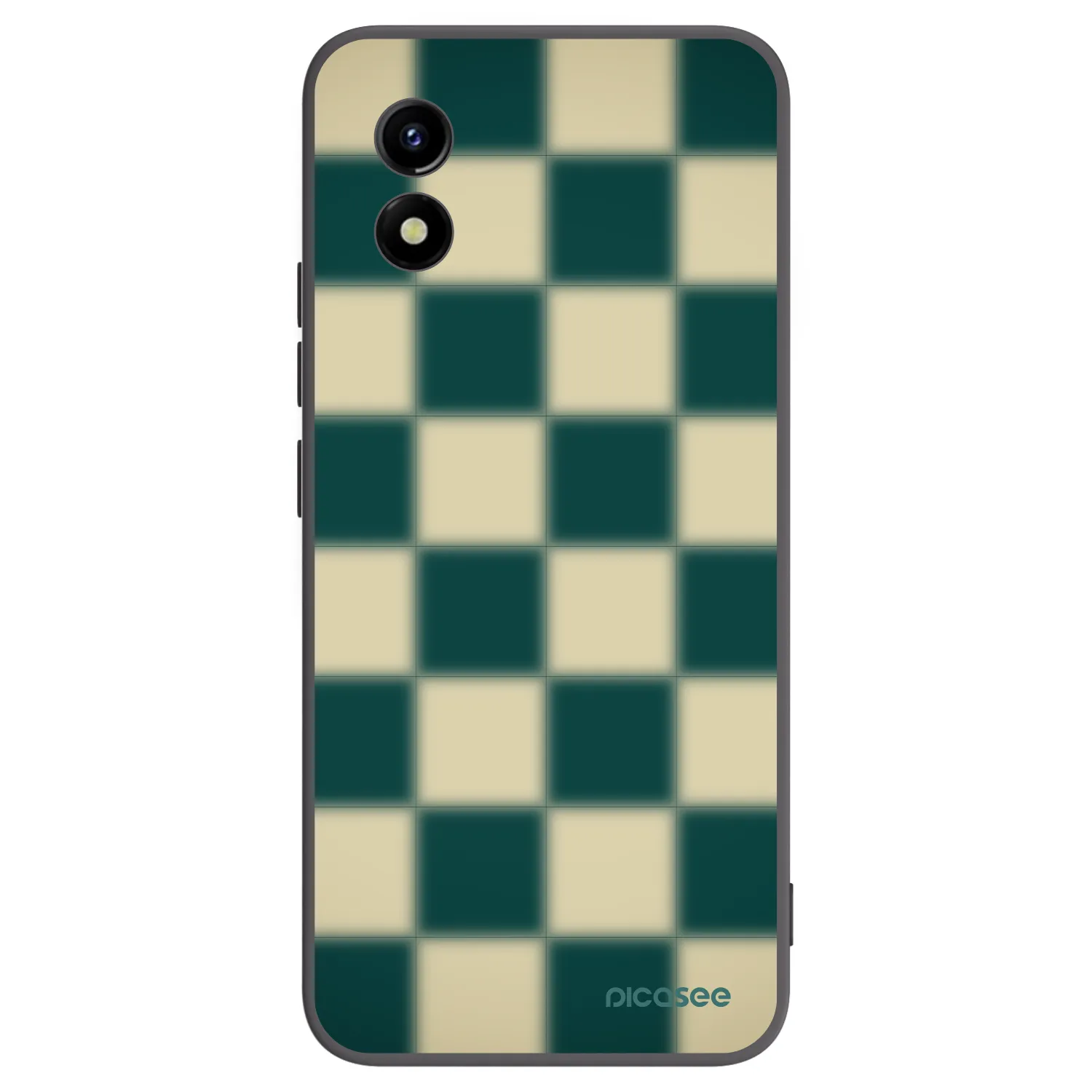 Picasee silikonowe czarne etui na Vivo Y01 - Shadow Chess