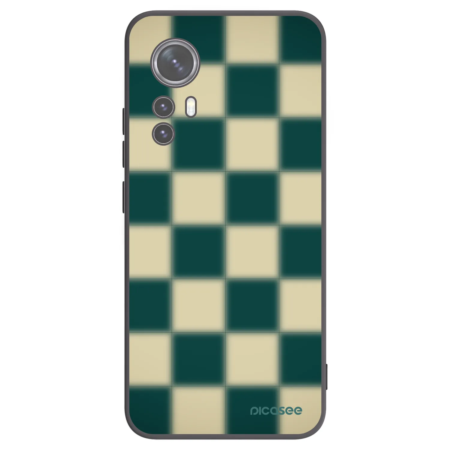 Picasee silikonowe czarne etui na Xiaomi 12X - Shadow Chess