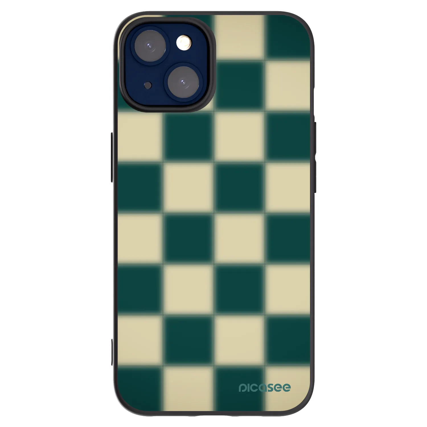 Picasee silikonowe czarne etui na Apple iPhone 14 - Shadow Chess
